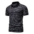 thumbnail image 3 of Cameland Mode Personnalité Homme Décontracté Ajusté Manches Courtes Imprimé T Manches Courtes Col Rabattu Blouse et Chemise, 3 of 9