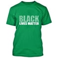 thumbnail image 2 of Man Black Lives Matter Printed Design T-shirt Graphic T-Shirt Short Sleeve T-Shirt Soft and Comfy Shirt, Lightweight Shirt Irish Green Tee 2X-Large, 2 of 3