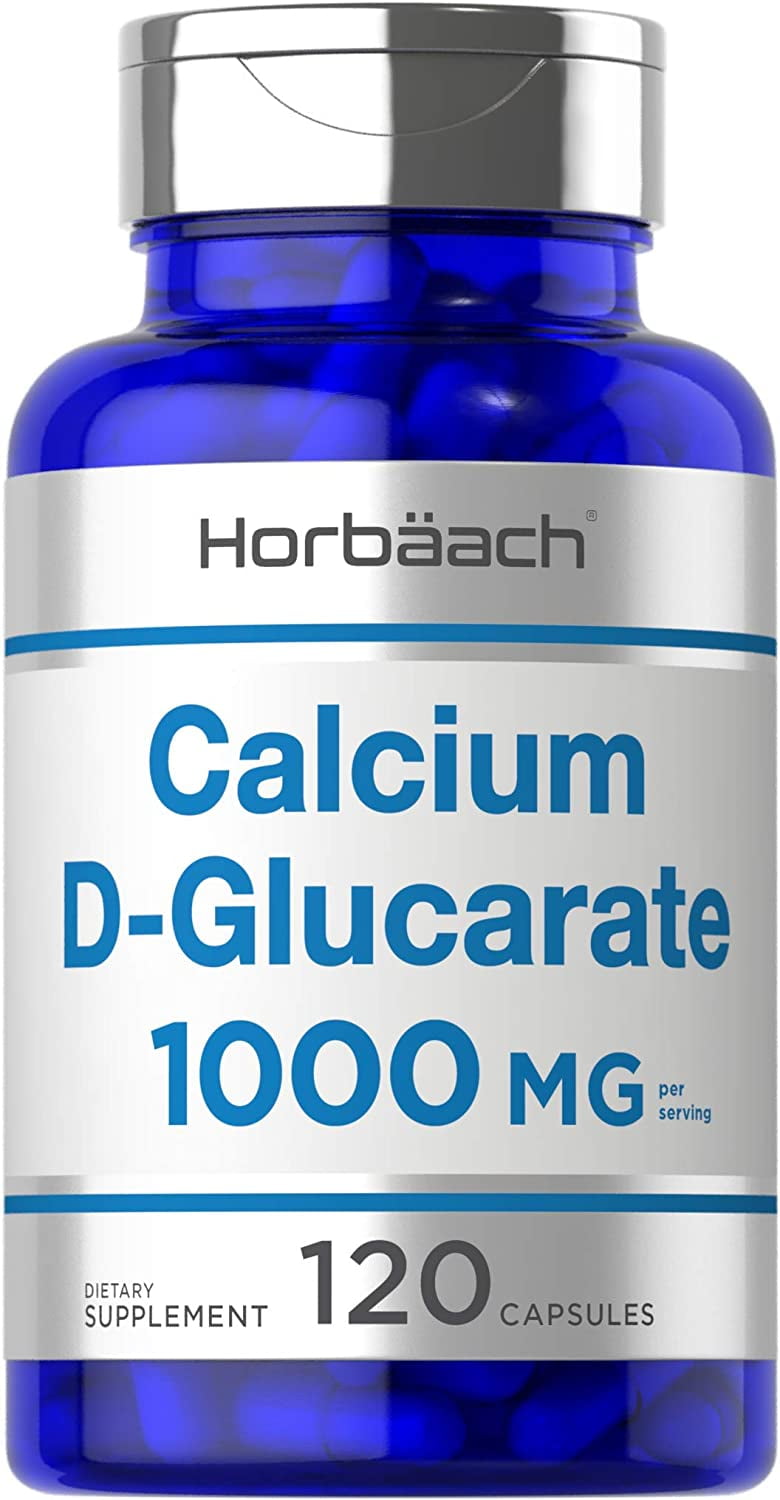 Calcium D Glucarate 1000mg 120 Capsules NonGMO, Gluten Free