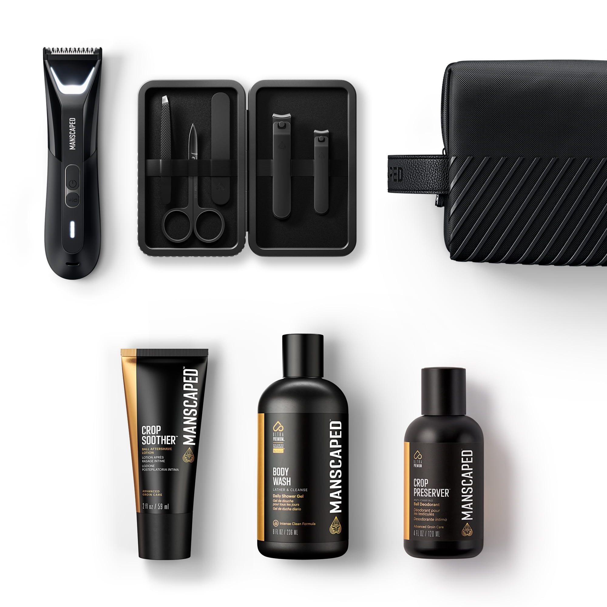 MANSCAPED The Beard Hedger Advanced Kit - Komplett-Set Für Bartpflege Mit Trimmer, Shampoo, Conditioner, Öl & Kamm