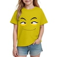 thumbnail image 5 of HOMADLES Boys Short Sleeve T Shirt Cotton Crewneck Lightweight T Shirt for Boys Graphic Tees, Yellow 5-6 T, 5 of 6