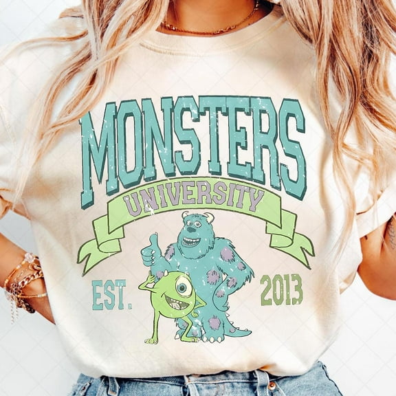 Monsters University Est. 2013 T-Shirt – Disney Pixar Monsters Inc Fan Shirt – Unisex College-Style Tee