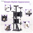 thumbnail image 5 of XF XINFENG 70" Cat Tree Tower Playhouse for Indoor Cats with Scratching Posts, Multi-Level Pet Cozy Condo Furniture, Ashy, 5 of 10
