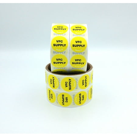 VFC Vaccine Supply Labels (200, 2-100 rolls) (Round 1" Diameter)