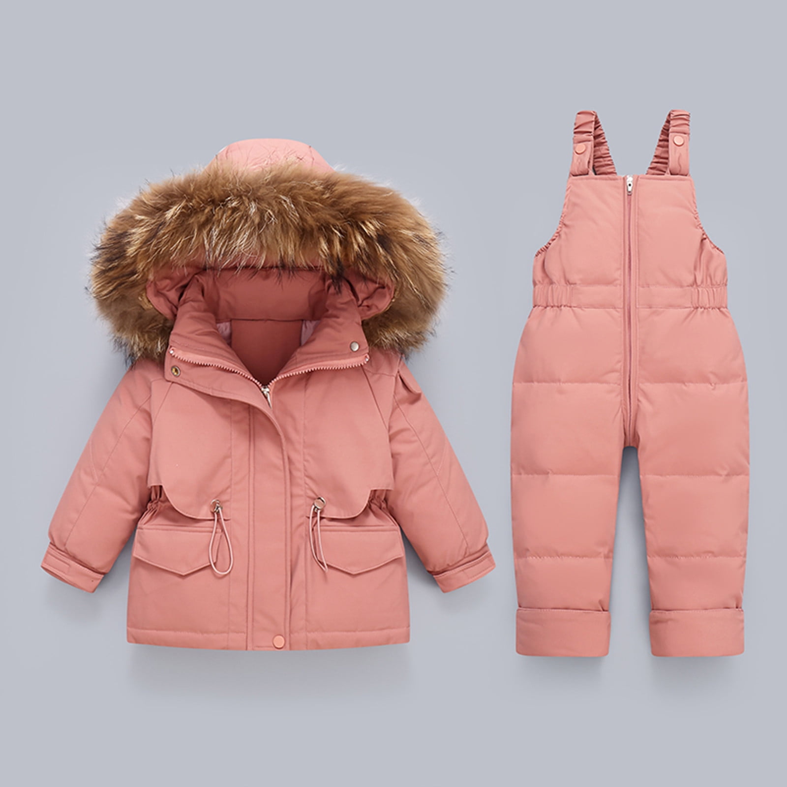 Combinaison De Ski Hiver Enfant 2 Pièces - Manteau Doudoune + Pantalon Neige - Blanc 3-4 Ans