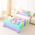 thumbnail image 5 of Erosebridal Cute Rainbow Unicorn Twin Sheet Sets,Watercolor Alphabet R Girls Personalized Gifts Bedding For Kids 3pcs, 5 of 6