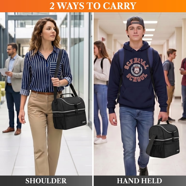 OPUX Insulated Lunch Bag, Double Decker Leakproof photo 6