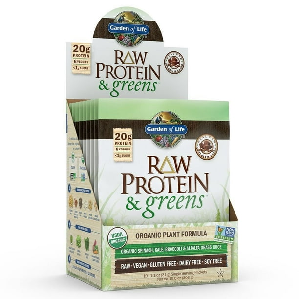 Garden Of Life Raw Protein And Greens Packets Chocolate 10 Ct