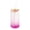 Pink, variant on 16oz Sublimation blank glass Jar Cans ombre gradient Tumblers (Includes Bamboo Lid  Straw)