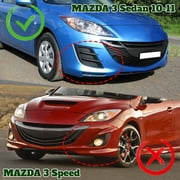 For 2010-2013 Mazda 3 MS-Style Painted Black Front Bumper Body Kit Spoiler Lip