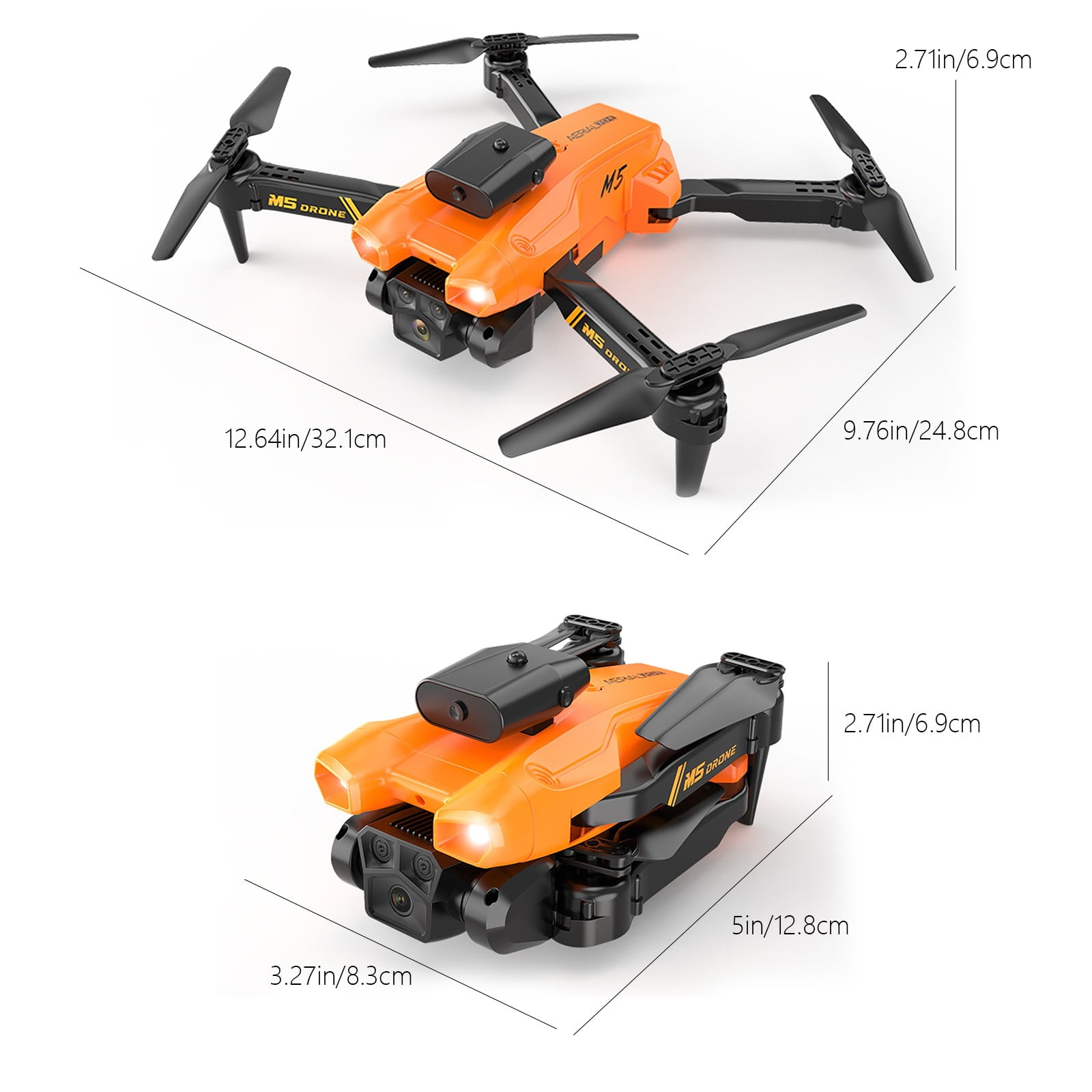 Pyaiiner FPV Drone with 1080P HD Double Cameras 2.4G WIFI Foldable Optical Flow RC Quadcopter with Headless Mode Altitude Hold Toys Gifts for Kids Adults