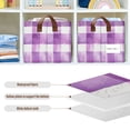 thumbnail image 4 of Yayeee Foldable Storage Basket for Shelves with Handles Set of 2 Waterproof Cloth Bins, Purple and White Pattern, 4 of 7
