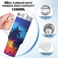 thumbnail image 3 of Pofeuu Beach with Palm Trees Print 40oz Ice Bully With Handle And Straw Stainless Steel Vacuum Insulated Cup And 2 In 1 Straw Lid, 3 of 8
