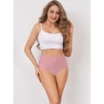 thumbnail image 4 of Women No Show High Waisted Panties Tagless Wave Edge Full Coverage Ladies Briefs Beansha XL, 4 of 8