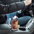thumbnail image 7 of Pattern Tradditional Tribal 40 oz Tumbler with Handle Insulated&nbsp;Travel Mug&nbsp;Lid Straw Leak Proof Steel Vacuum Water Bottles Glasses Fits in Car Cup Holder, 7 of 7