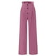 thumbnail image 5 of Pantalones palazzo de lino de cintura alta y pierna ancha para mujer, con cordón y bolsillos, 5 of 6