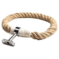thumbnail image 4 of Stylish Rustic Hand Towel Holder Iron Coat Hanger with Hemp Rope, 4 of 10