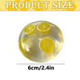 thumbnail image 3 of Lemon Squishy Squeeze Toy, Transparent Plastic Ball With Embedded Slice for Tactile Hand Fidget Play, 3 of 6
