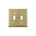 thumbnail image 3 of Nostalgic Warehouse 720059 New York Switch Plate with Double Toggle, Unlacquered Brass, 3 of 3