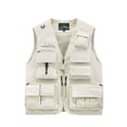 thumbnail image 4 of Yopmin Mens Utility Vest Zip Up Outdoor Work Safari Photo Fishing Vests with Multi-Pockets for Hiking Camping, 4 of 7