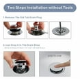 thumbnail image 4 of Tapón de desagüe de bañera HIDROP universal con punta cromada, 4 of 9