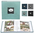 thumbnail image 6 of Linen Photo Album with Writing Space, 50 Pages for 4x6 Photos, Acid-Free PVC-Free Sleeves, Customizable Cover, Holds 200 or 300 Pictures, 6 of 8