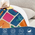 thumbnail image 4 of Yayeee Throw Blanket for Couch Soft Warm 50" x 60" Sofa Chair Bed Decoration, Art Map, 4 of 7