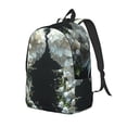 thumbnail image 1 of Disketp Floral Angelic White Wings Mochila de Lona Estampada, Mochila Escolar de Viaje Ligera para Estudiantes y Portátil-Small, 1 of 5
