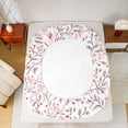thumbnail image 5 of Homewish Chic Flowers Full Size Sheets 4-Piece for Teens Boys Girls,Spring Garden Breathable Bed Sheets,Red Floral Blossoms Lightweight Sheet Sets,Lightweight Room Decor, 5 of 7