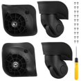 thumbnail image 1 of 4 Pcs Replacement Luggage Wheels, 360-Degree Rotation Left & Right Suitcase Wheel Caster Replacement, Luggage Wheel Repair kit with Screwdriver & Screws, 1 of 7