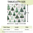 thumbnail image 2 of White Christmas Tree Pattern Square Fitted Tablecloth with Elastic Edge,Square Table Cover,Washable Elastic Table Cover for Home Kitchen Party Decor 34"x34", 2 of 6