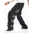 thumbnail image 4 of GXFC Men Straight Leg Jeans Ripped Relaxed Fit Jeans Hip Hop Denim Streetwear, 4 of 8