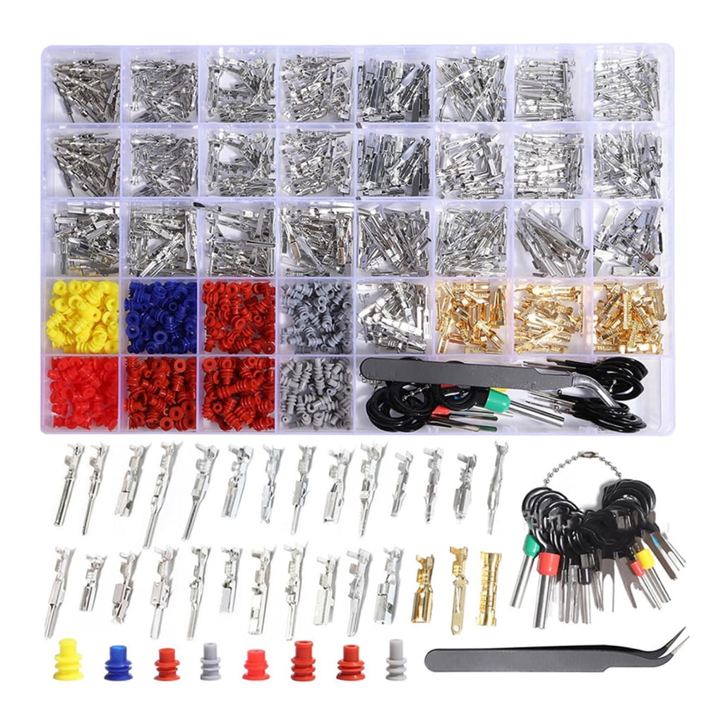 lanema 950Pcs Connector Pin Terminals Car Electrical Wire Terminals 1/1.5/1.8/2.2/2.8/3.5mm Automotive Pin Connector Enduring