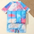 thumbnail image 5 of Kids One-piece Rashguard Swimsuit Float Suit, Uccdo Little Boys Girls Floral Cartoon Zip up Buoyancy Swimsuit Bathing Suit 2-6Y, 5 of 6