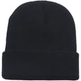 thumbnail image 1 of Gorro de lana para hombre y mujer, gorro de invierno con puños, tejido suave y cálido, gorro de calavera, 1 of 7