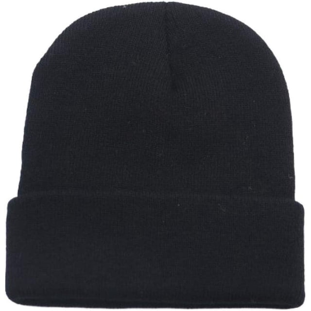 Gorro de lana para hombre y mujer, gorro de invierno con puños, tejido suave y cálido, gorro de calavera