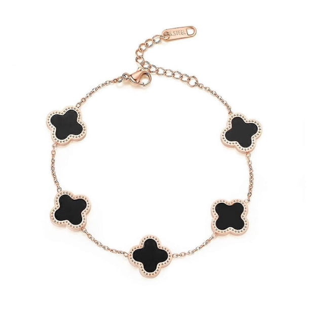 Adjustable Four Leaf Clover Bracelet - Bracelet Gift For Birthday Mothers Day Valentines Day