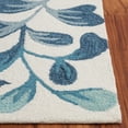 thumbnail image 3 of SAFAVIEH Jardin Quinton Leaves Runner Rug, Ivory/Blue, 2'3" x 8', 3 of 7