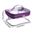 thumbnail image 3 of Bradem Cosmetic Bag , Women Packge, Clear Double Makeup Bag Zipper Waterproof Portable Travel Storage Pouch 3 Colors, 3 of 4
