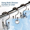 thumbnail image 3 of AmazerBath Shower Curtain Hooks Rings, Rust-Resistant Metal Double Glide Shower Hooks for Bathroom Shower Rods Curtains, Set of 12 Hooks - Bronze, 3 of 7