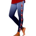 thumbnail image 1 of Gibobby Leggings gluteos deportivo Leggings para mujer Leggings de entrenamiento Pantalones de bloque de color con estampado navideño Leggings elásticos (Azul, M), 1 of 5