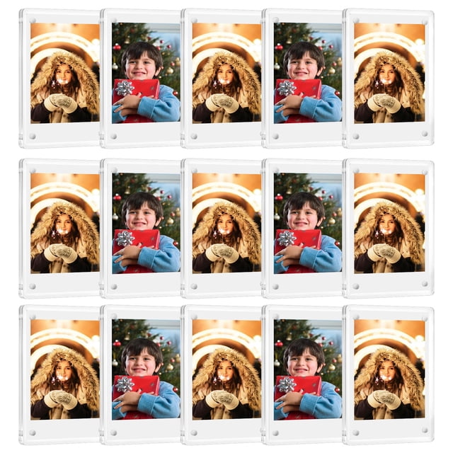 Paquete de 15 marcos magnéticos acrílicos para fotos Polaroid JUOIFIP