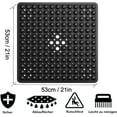 thumbnail image 3 of Alfombrilla de ducha cuadrada de PVC antideslizante. Durabilidad y comodidad con nuestra alfombrilla de tamaño extragrande con 164 ventosas y orificios de drenaje rápido. Perfecta para uso en el, 3 of 5