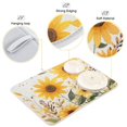 thumbnail image 3 of Yayeee Dish Drying Mat for Kitchen Counter 16"x18" Microfiber Absorbent Pad, Beige Sunflowers, 3 of 7
