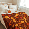 thumbnail image 5 of Fall Throw Blanket 39.4x27.6in, Cozy Fleece Pumpkin Maple Leaf Blanket for Pets & Humans, Soft Thanksgiving Decor for Sofa Bed Farmhouse Gift by OVFUIZ, 5 of 5