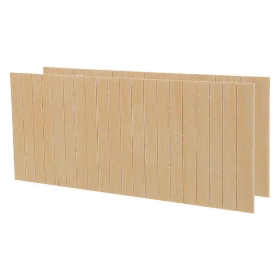 FRCOLOR 2pcs Wooden Dollhouse Wall Paneling and Miniature Furniture Prop Accessories for Doll House Interior Decoration and DIY Miniature House Projects