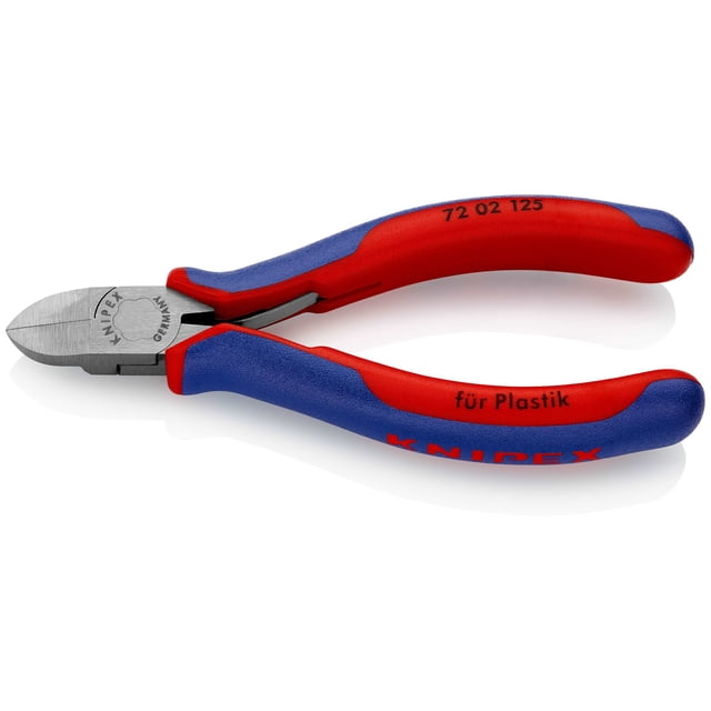 KNIPEX 72 02 125 Pinza de corte diagonal para plástico Con fundas en dos componentes 125 mm
