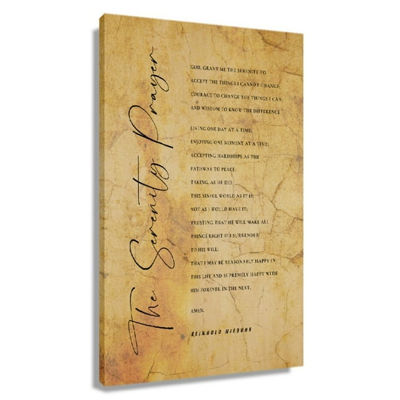 The Serenity Prayer Wall Art Scripture Posters And Prints Photo Dining Room Painting Decorative Pictures For Bedroom Framed 16×24 in