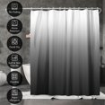 thumbnail image 4 of Americanflat 71x74 Grey Ombre Shower Curtain - 100% Polyester Shower Curtain - Water-Resistant Bath Curtain with Metal Grommets and 12 Shower Curtain Rings - Gradient Shower Curtains for Bathroom, 4 of 5