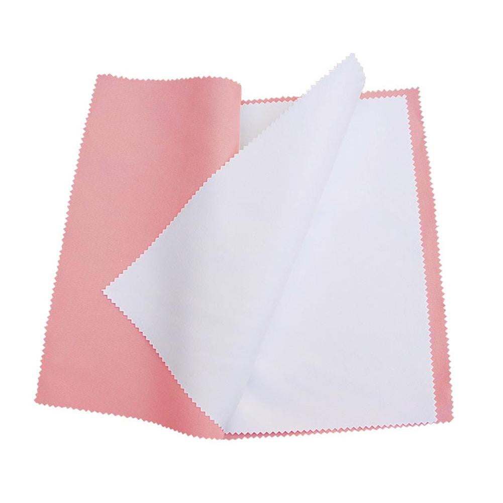 PINGMIC 120pcs Jewelry Cleaning Cloth, Professional Polishing Cloth Individually Wrapped, Pink Silver Polishing Cloth for Jewelry Sterling Silver